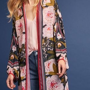 Anthropologie Bl-nk Floral Peony Kimono